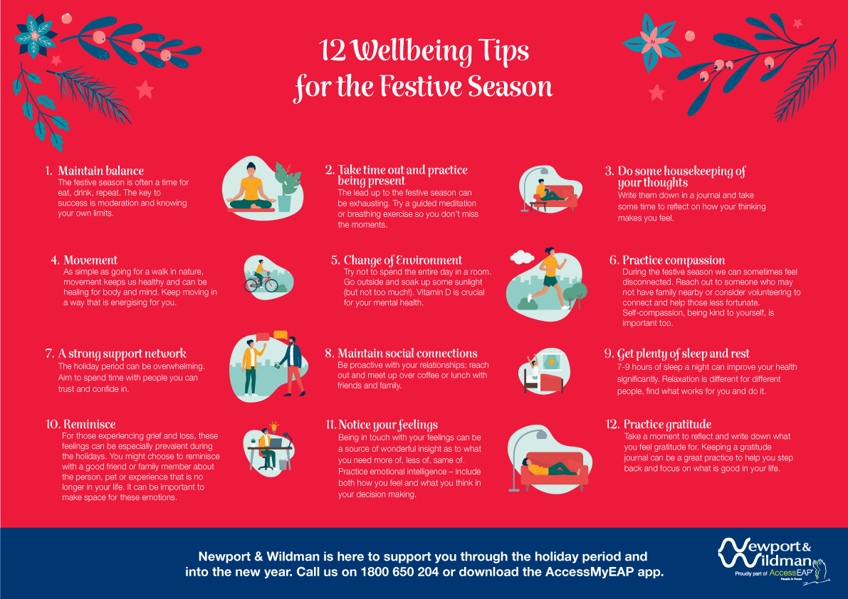 AccessEAP Festive Season Wellbeing Tips 2022 1600